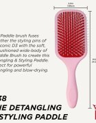 Denman Detangling D38 The Detangling & Styling Paddle nagy lapos hajkefe hosszú hajra Pink Crush 1 db