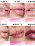 Dermacol Diamond Lip Oil tonizáló olaj az ajkakra nagyobbító hatás árnyalat 06 Berry Bloom 4 ml