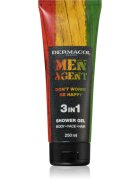 Dermacol Men Agent Don´t Worry Be Happy tusfürdő gél 3 az 1-ben 250 ml
