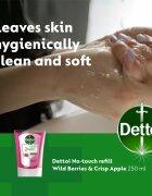 Dettol Energise Liquid Hand Wash Wild Berries & Crisp Apple érintésmentes szappanadagoló utántöltő 250 ml