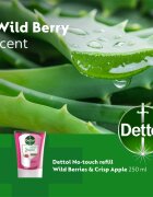 Dettol Energise Liquid Hand Wash Wild Berries & Crisp Apple érintésmentes szappanadagoló utántöltő 250 ml