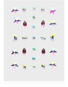 Diva & Nice Cosmetics Face Stones matricák az arcra Pink Tears 35 db