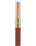 Dolce&Gabbana Make It Double! Lip Tint & Gloss Duo hosszan tartó rúzs és ajakfény 2 az 1-ben árnyalat 04 Caramel Cola - Brown & Gold Shimmer 2x2 ml