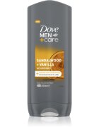 Dove Men+Care Sandalwood&Vanilla tusfürdő gél arcra testre és hajra uraknak 400 ml