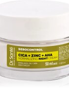 Dr. Santé Sebocontrol Cica + Zinc + AHA faggyúmirigyek működését normalizáló éjszakai krém 50 ml