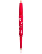 espoir Real Eye Dual Stick hosszantartó szemhéjfesték ceruza kiszerelésben élénkítővel árnyalat 02 Peach Beam 0.5 g