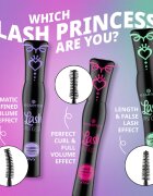 essence Lash PRINCESS formázó szempillaspirál a dús és ívelt pillákért árnyalat Black 12 ml