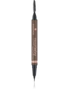 essence Microblading szemöldök ceruza ecsettel árnyalat 04 Dark Brown 0.6 ml