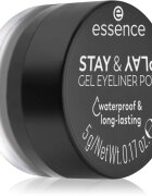 essence STAY & PLAY szemhéjtus árnyalat 01 Black 5 g