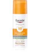 Eucerin Sun Oil Control Tinted krémes gél napozáshoz SPF 50+ árnyalat Medium 50 ml