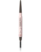 Eveline Cosmetics Brow & Go! vízálló szemöldökceruza 2in1 kefével árnyalat Dark Brown 4 g