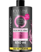 Eveline Cosmetics FaceMed+ tisztító és lemosó micellás víz méregtelenítő hatással 650 ml