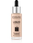 Eveline Cosmetics Liquid Control folyékony make-up pipettával árnyalat 002 Soft Porcelain 32 ml