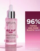 Eveline Cosmetics Pink Snail Glazed Skin Effect élénkítő szérum az arcra 30 ml