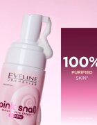 Eveline Cosmetics Pink Snail Glazed Skin Effect finoman tisztító hab az arcra 150 ml