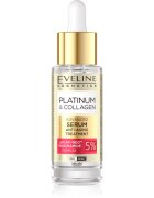 Eveline Cosmetics Platinum & Collagen Advanced Facial Serum Anti-Aging Treatment ránctalanító szérum kollagénnel 30 ml