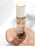 Eveline Cosmetics Variété folyékony bőrélénkítő arcra és testre árnyalat 01 Sparkling Wine Gold 30 ml
