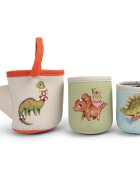 FILIBABBA Neoprene Bath Toys Dino Activity Cups Fürdőjátékok 6m+ 3 db