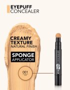 flormar Eye Puff Concealer folyékony korrektor szivacsos applikátorral árnyalat 001 Fair 3.3 ml