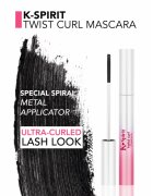 flormar K-Spirit Twist Curl Mascara dúsító hosszabbító szempillaspirál mely szétválasztja a pillákat 7 ml