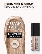 flormar Shimmer & Shine Liquid Shadow Folyékony csillámos szemhéjfesték árnyalat 01 Cashmere Gold 4.5 ml