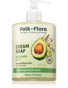 Folk & Flora Avocado & Olive folyékony szappan az érzékeny bőrre 500 ml