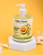 Folk & Flora Avocado & Olive folyékony szappan az érzékeny bőrre 500 ml