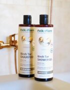 Folk & Flora Birch Tar tápláló tusoló gél 400 ml