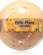 Folk & Flora Calendula pezsgő fürdőgolyó körömvirággal 130 g