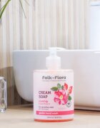 Folk & Flora Rosehip & Hawthorn krémes folyékony szappan az érzékeny bőrre 500 ml