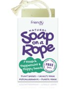 Friendly Soap Soap on a Rope Peppermint & Poppy Seeds természetes szappan zsinóron 95 g