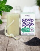 Friendly Soap Soap on a Rope Peppermint & Poppy Seeds természetes szappan zsinóron 95 g