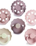 FRIGG 6-Pack Pacifiers Round Silicone Size 1 cumi Blooming Love 6 db