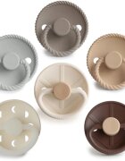 FRIGG 6-Pack Pacifiers Round Silicone Size 2 cumi Earthy Wonder 6 db