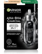 Garnier Textil Masks AHA+BHA Charcoal hidratáló gézmaszk aktív szénnel 28 g