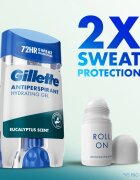 Gillette Antiperspirant Hydrating Gel Eucalyptus Scent zselés izzadásgátló hidratáló hatással uraknak 70 ml