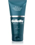 Gillette Body&Intimate 2in1 Shave Cream borotválkozó készítmény az intim területekre mosakodóemulzióval uraknak 150 ml