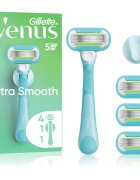 Gillette Venus Extra Smooth női borotva tartóval a zuhanyozáshoz + cserepenge 4 db