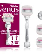 Gillette Venus PRO ComfortGlide Sugarberry női borotva tartóval a zuhanyozáshoz + cserepenge
