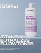 Goldwell Dualsenses Blondes & Highlights Anti-Yellow Shampoo sampon semlegesíti a sárgás tónusokat 1000 ml