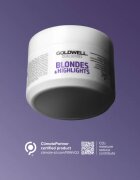 Goldwell Dualsenses Blondes & Highlights regeneráló maszk semlegesíti a sárgás tónusokat 200 ml