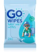 GoWipes Baby Wet Wipes finom nedves törlőkendők gyermekeknek nagyon száraz érzékeny és atópiás bőrre 24 db