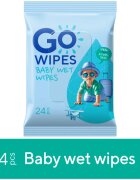 GoWipes Baby Wet Wipes finom nedves törlőkendők gyermekeknek nagyon száraz érzékeny és atópiás bőrre 24 db