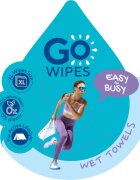 GoWipes Wet Towels frissítő nedves törlőkendők 26x20 cm 15 db