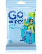 GoWipes Wet Towels frissítő nedves törlőkendők 26x20 cm 15 db
