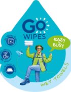 GoWipes Wet Towels frissítő nedves törlőkendők 26x20 cm 15 db