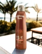 Hawaiian Tropic Glowing Protection Dry Oil Spray napvédő spray SPF 15 177 ml