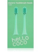 Hello Coco Electric Toothbrush Heads Green csere fejek a fogkeféhez 2 db