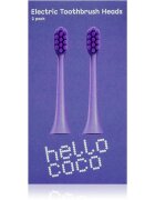 Hello Coco Electric Toothbrush Heads Purple csere fejek a fogkeféhez 2 db