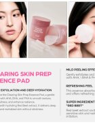 House of Hur Clearing Skin Prep Essence Pad bőrhámlasztó tisztító párnácskák hidratáló hatással 140 ml